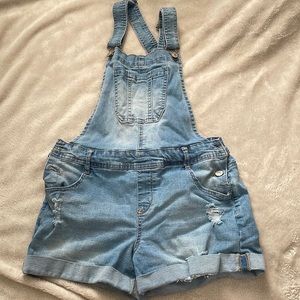 Wallflower Denim Shorts Overalls